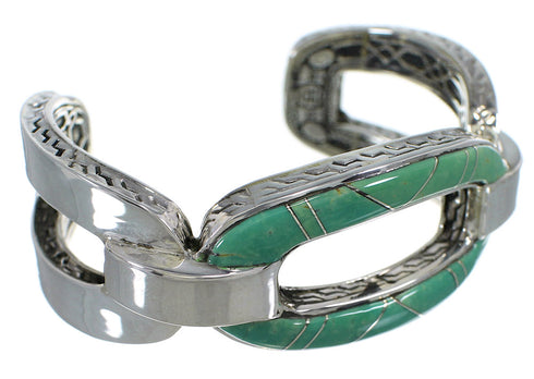 Authentic Sterling Silver Turquoise Sturdy Bracelet VX60719